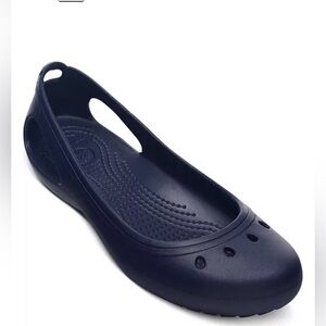 Crocs Women's Kadee Flats Slip On Cut Outs Black Size 8